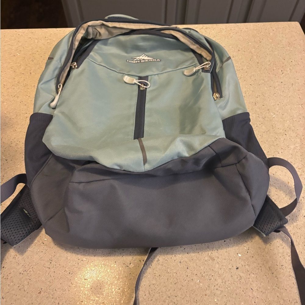 High Sierra Gray and Blue Backpack